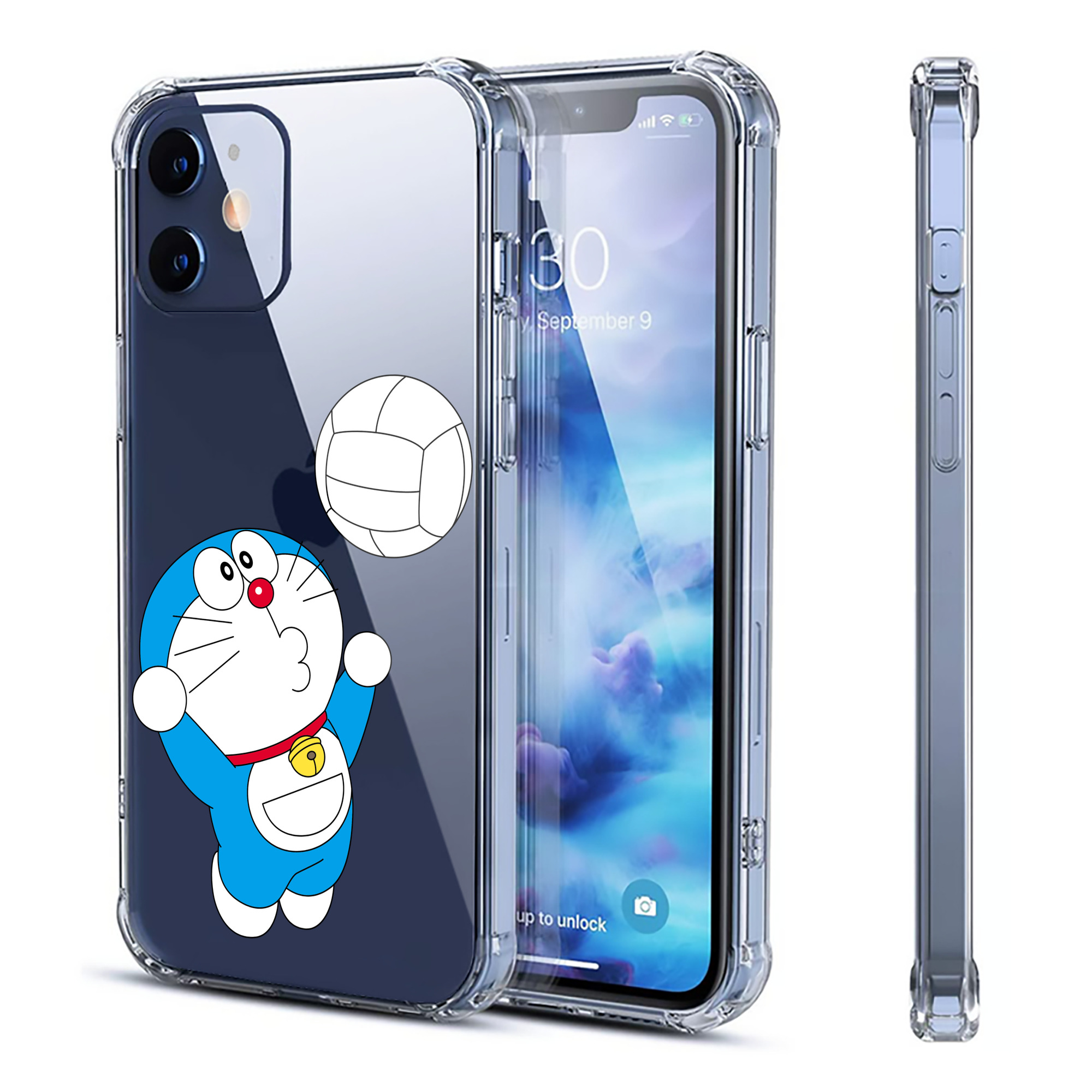 （画像用） ドラえもん Doraemon 【iPhone 12シリーズ対応】透明スマホケース（クリアソフトケース）